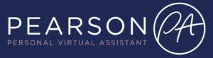 Pearson PA Logo with Blue Background